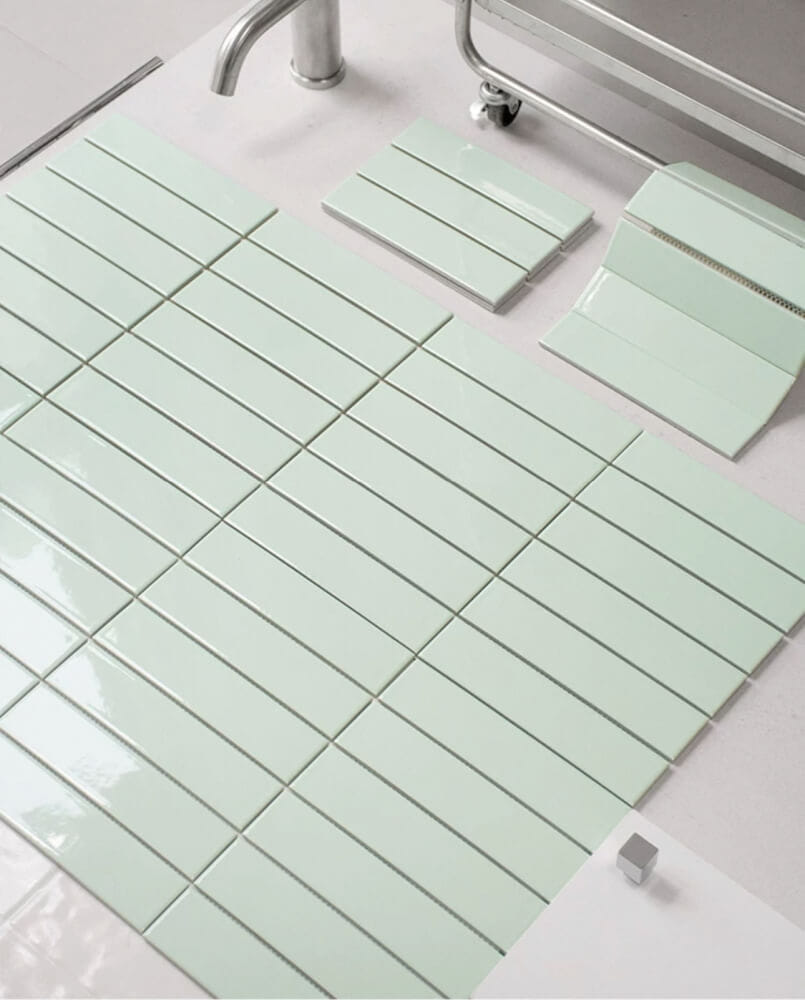 โมเสคสีพาสเทล TIMELESS TILES รุ่น MILD 28.8X19.8 ซม. สีเขียวมิ้นท์ ผิวเงา_4